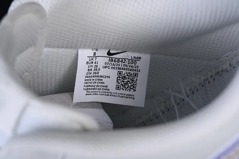 All categories Nk Air Force 1 Air Force series Nk Air Force 1 Low Air Force low-top Nike Air Force 1'07 Low white and gray embroidery Air Force 1 low-top casual sneakers IB6842-100